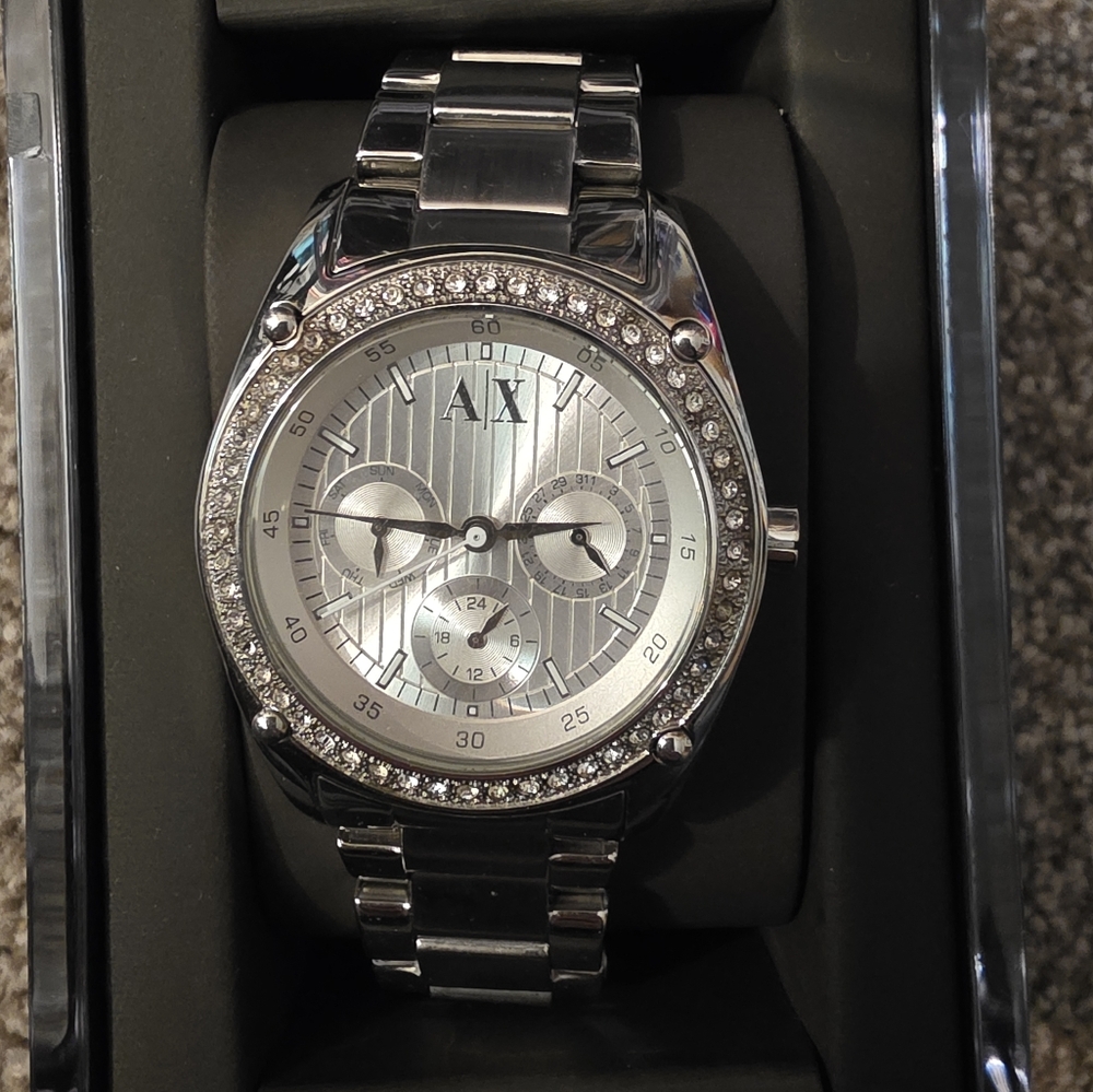 Armani Exchange Silver-Tone Watch